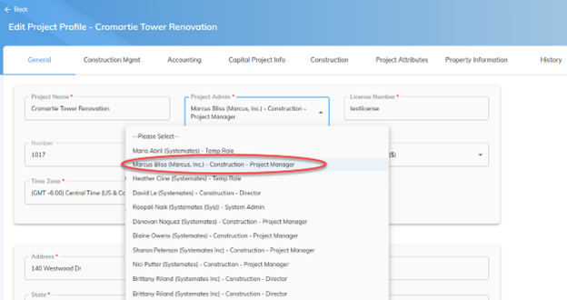 Primary Project Admin